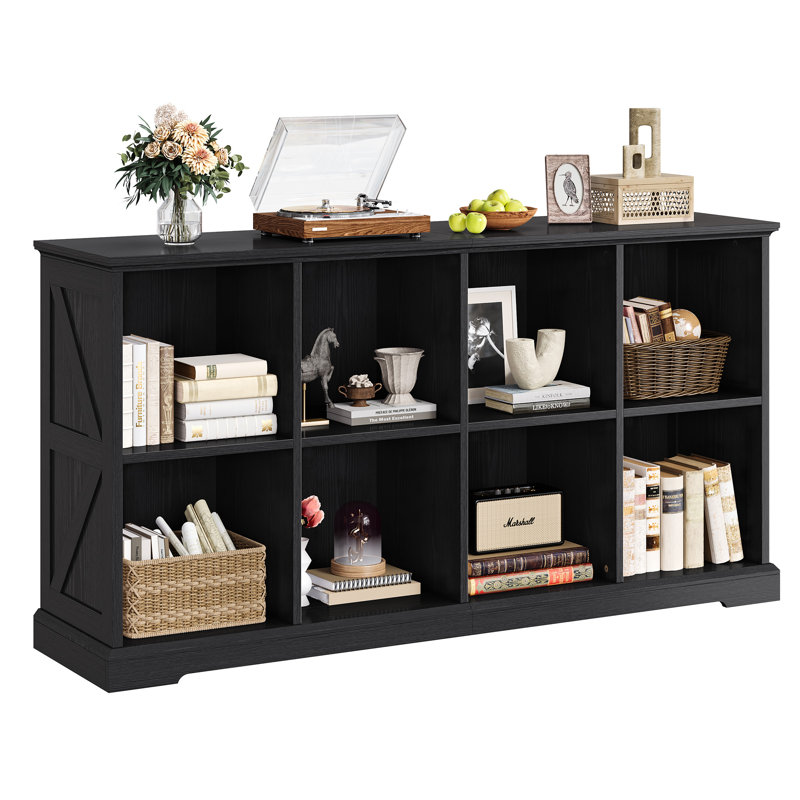 Étagère de rangement 8 cubes, 8 cubes (L 58,2 po x l 14,6 po x H 30,1 po), Noir