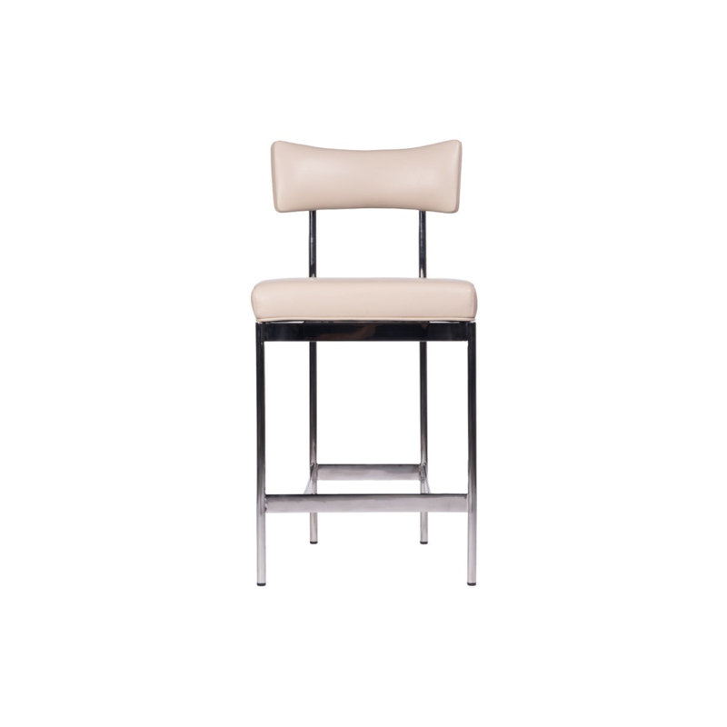 Luna Upholstered Stool with Metal Frame