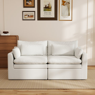 Canapé modulaire à housse avec causeuse à double couche