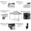 Pavillon de jardin escamotable 11 x 11 avec moustiquaire -99604251