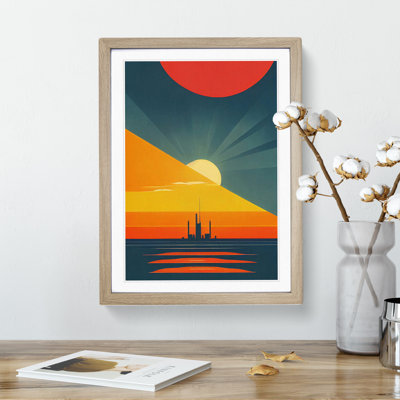 XV1022-4601X The Seductive Sunset Abstract 1 Piece Single Picture Frame Wall Art
