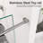 44"-48"W*76" H Frameless Single Sliding Shower Door – 5/16" (8Mm) Clear Tempered Glass, Bypass Design With Chrome Finish