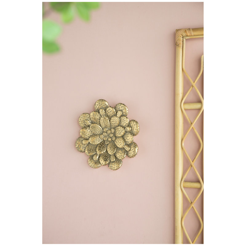 Plaque murale succulente D10x1,6 ", 2 pièces