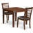 3 Piece Dining Room Table Set Contains a Square Kitchen Table and 2 Faux Leather Dining Chairs, Mahogany-1348892770