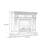 Black Solid Wood Electric Fireplace