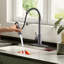 Robinet de cuisine avec douchette rétractable, robinet de cuisine en acier inoxydable, robinets de lavabo à ressort à une poignée et utilitaire à 1 ou 3 trous, robinets de cuisine pour campoir de camping-60067808