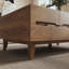 Table basse 51,2 po Table basse rectangulaire en bois de noyer Table basse Mid-Century moderne avec tiroirs de rangement