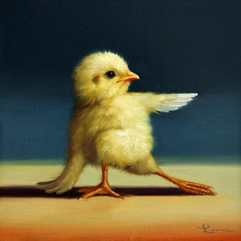 «Dakota Fields Heffernan, Lucia», reproduction d'art sur toile tendue: Yoga Chick Bend Knee