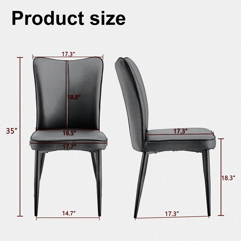 Chaise Kyrk, Noir, Noir