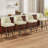 Counter Height Bar Stools Set of 4, 26" Modern Upholstered Barstools with Backs Metal Legs, Beige-1256701385-1256701386