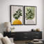 Boho de style Mid-Century moderne, "Bold Bright Yellow & Green Leaves-70115281-70115283