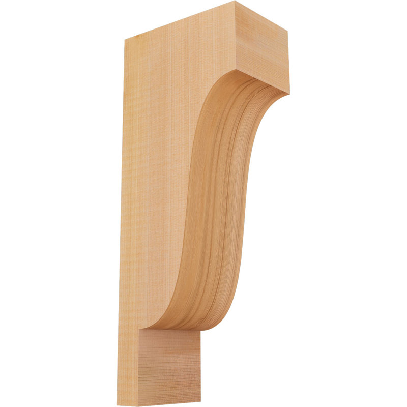 Newport Corbel, H 14 po x l 3,5 po x P 6 po, Cèdre rouge, Lisse