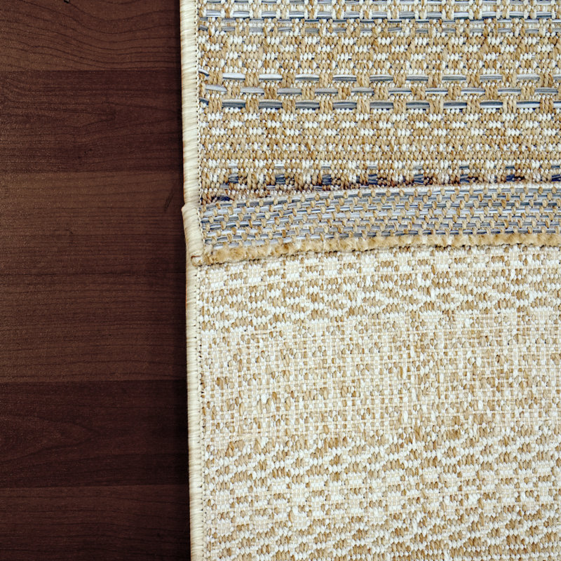 Fredricks Striped Indoor / Outdoor Rug, Rectangle 3'11" x 5'7"