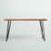 Blondeau Acacia Solid Wood Top Metal Base Dining Table