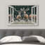 Fenêtre de décor de fenêtre «Majestic Deer In Forest»-98448547