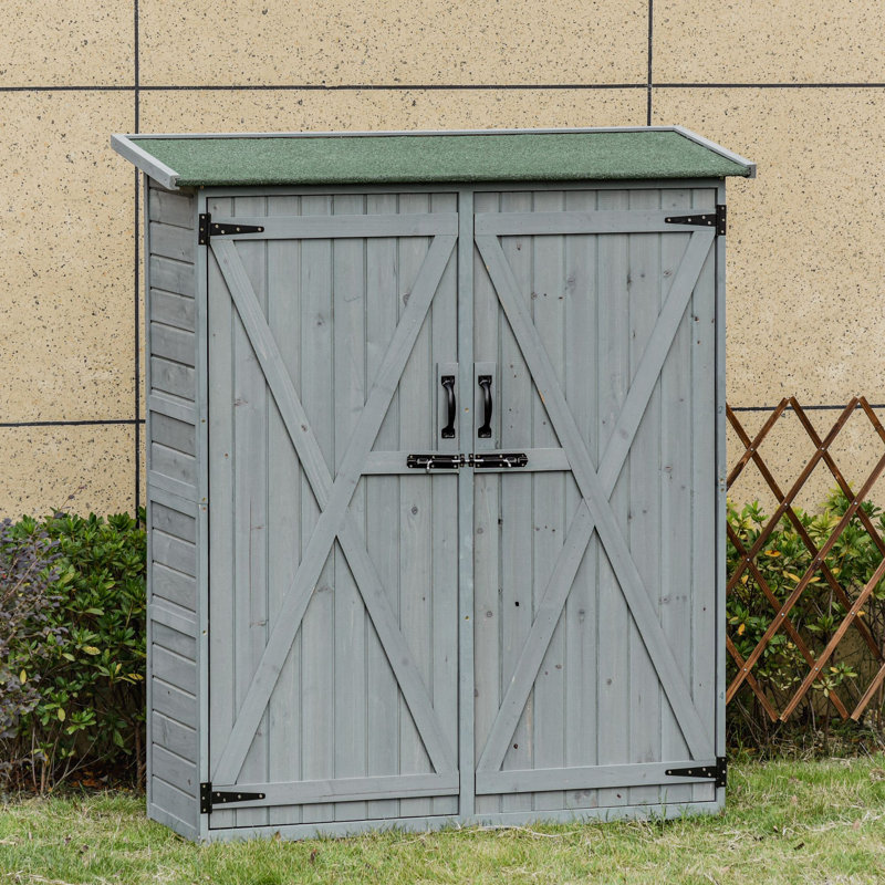 4.5 ft. W x 1.5 ft. D Solid Wood Horizontal Storage Shed