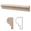 12 in. L x 2 in. W Travertine Chair Rail Tile Trim