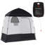 Tente de douche, abri intime pour le camping, vestiaire avec 2 chambres, sac de douche, plancher et sac de transport, bleu-70493473-98211079