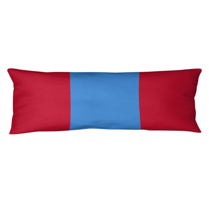 Polyester Medium Pillow, Red/Blue, Houston 