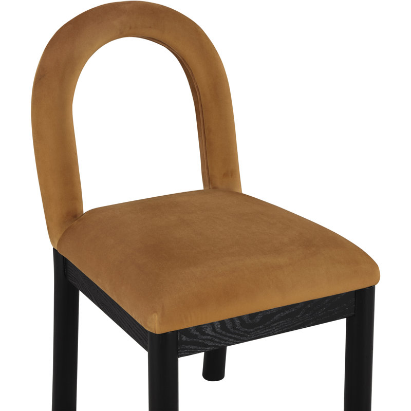 Chaise Macleod, Velours selle, Noir, noir, noir, noir