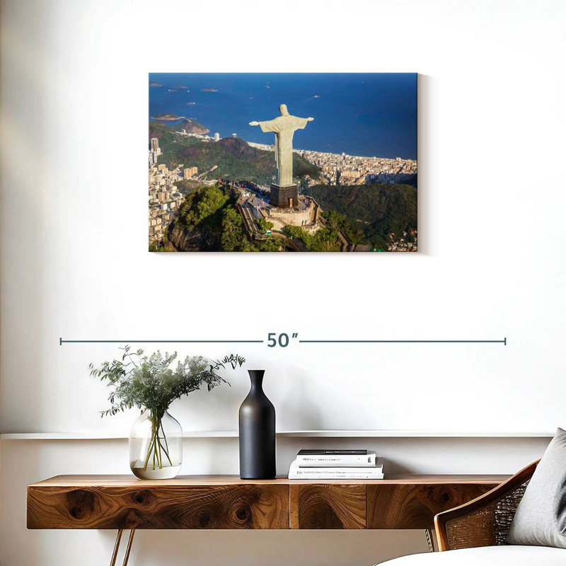 Statue du Christ Rédempteur Kavia, H 20 po x l 30 po