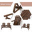 Chaise d'extérieur 2 en bois avec table pour patio, terrasse, patio