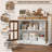 35.4 in Sideboard Buffet Cabinets with Glass Door, Buffet Cabinet with Storage, White Sideboard Cabinet with Drawer-645795815
