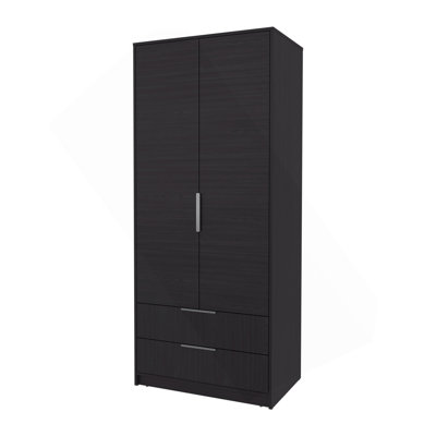 Armoire 2 tiroirs avec barre de suspension Wengue