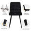 Velvet Upholstered Armchair in Black