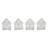 Festive Finds Tealight Holder House Set of 4 4.5x3.75x2.25-1106681969