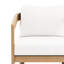 Fauteuil club en bois d'acacia massif Pablo, naturel / blanc
