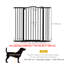 Barrière pour animaux avec pression pour chien pour escalier, noir-1318899315