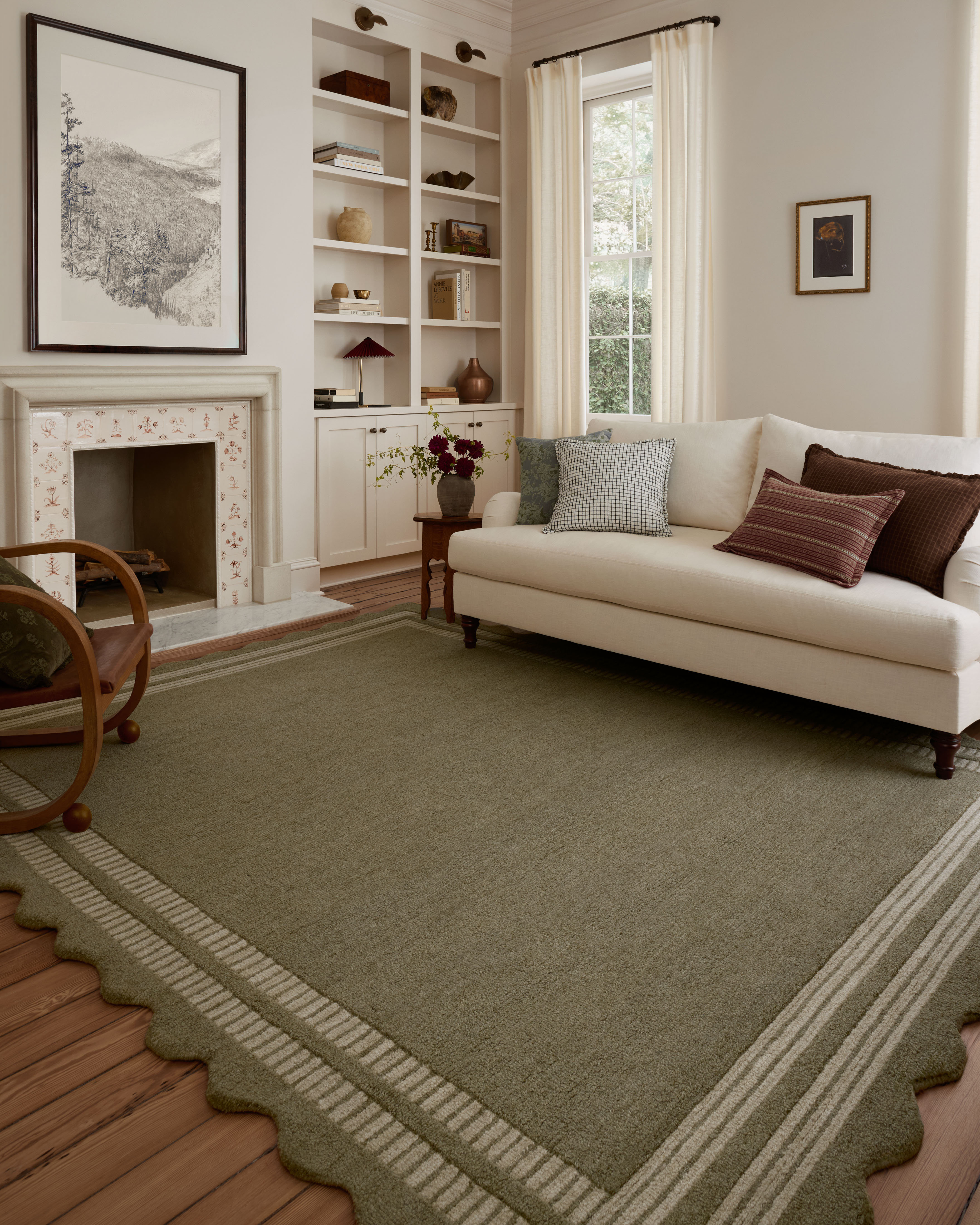 Chris Loves Julia x Loloi Scottie Area Rug - Olive/Pebble