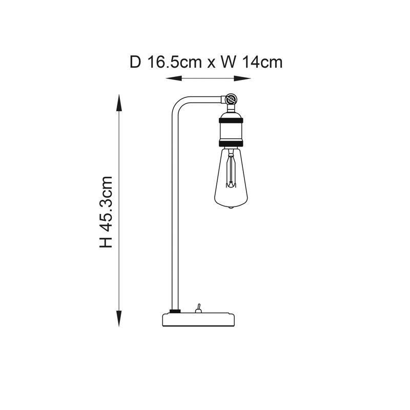 Moxee 45.3Cm Silver Arched Table Lamp Set