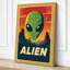 Alien Visitor Retro - Wrapped Canvas-380509360-380509375