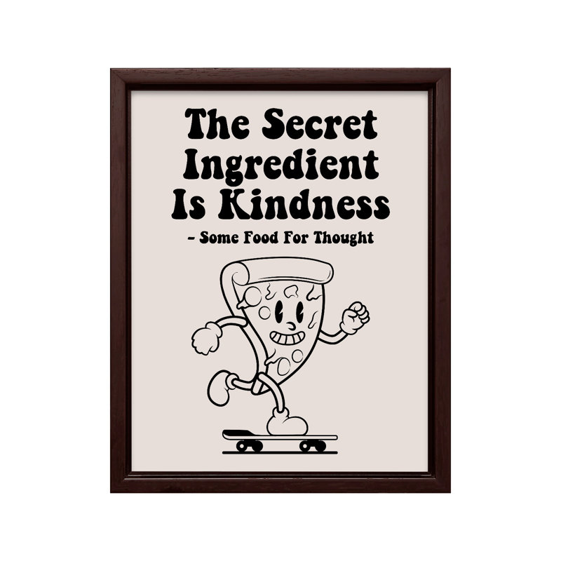 L'ingrédient secret n ° 1, Canvas, 24"H x 32"W, Brown Framed