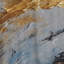 Or et bleu vibrant Spirals I - Rideau abstrait en spirale - Velours obscurcissant - 1 panneau-107826972