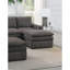 Ensemble modulaire de coin contemporain modulaire 5 pièces 2X un fauteuil / coin 1X fauteuils sans accoudoirs 2X repose-pieds Mink Morgan