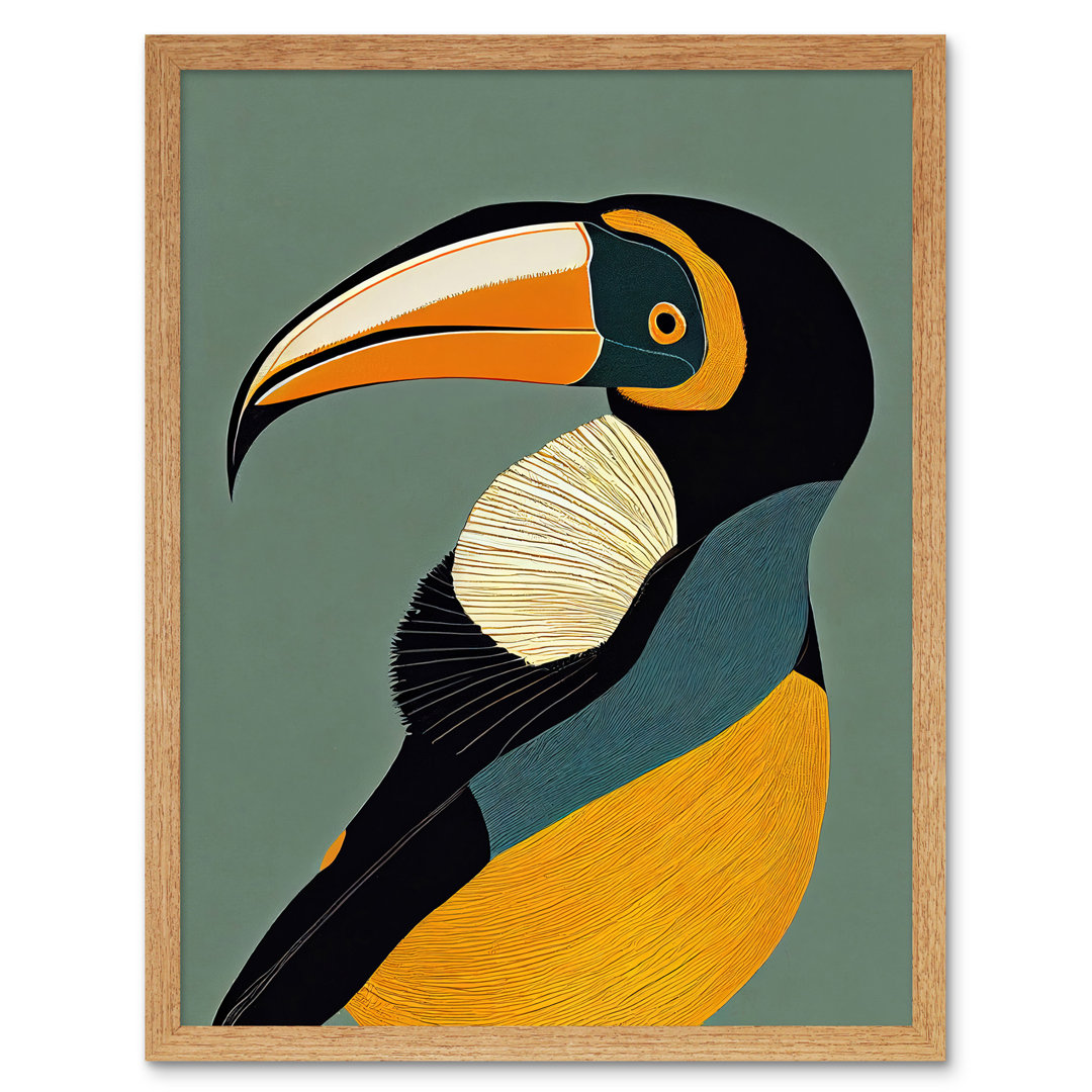 Keel Billed Toucan Bird Vintage - Print
