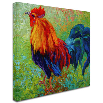 «Band of Gold Rooster» par Kucera, reproduction sur toile tendue