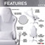 Fauteuil de jeu en velours à mémoire de forme - Blanc-1237003700