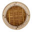 Table d'appoint ronde en bois d'acacia avec structure en corde beige clair, plateau de finition, capacité de 150 lb, aucun assemblage requis, table d'appoint résistante aux intempéries pour le salon de patio-253489194-253489192
