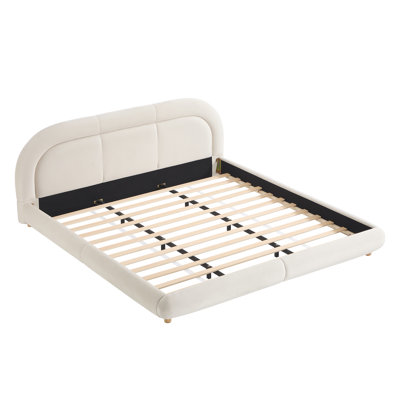 Lit plateforme tapissier Arven