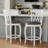 Swivel Upholstered Stool with Solid Wood Frame-1890804277-1890804275