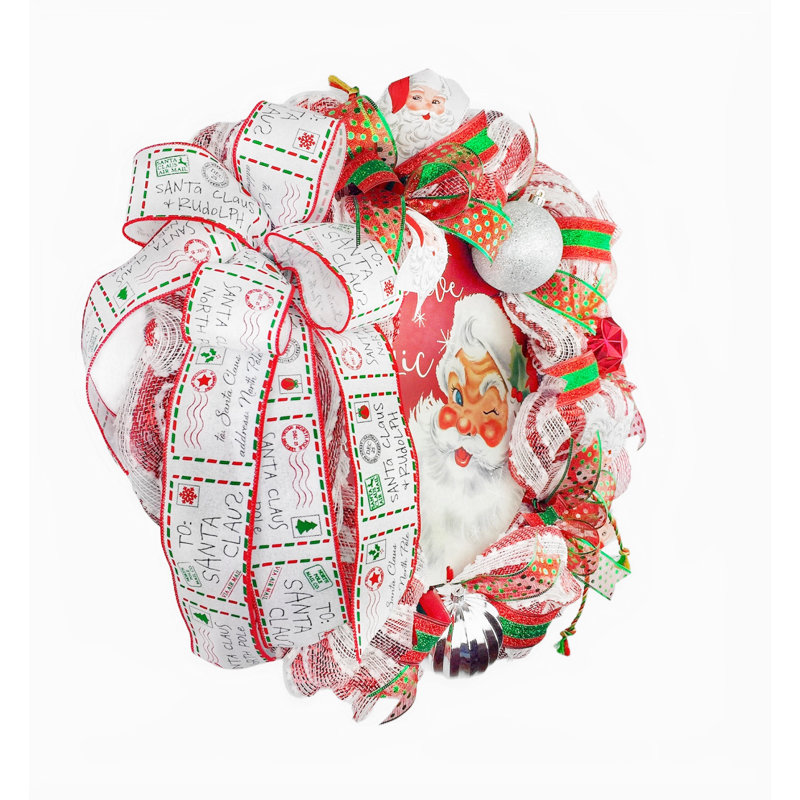 Couronne en maille 20 po Believe in the Magic of Christmas