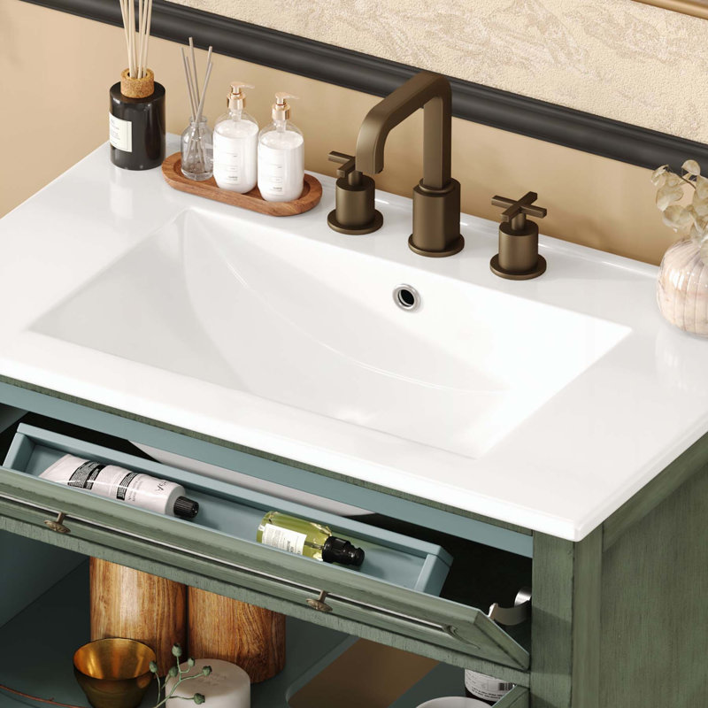 Charmant meuble-lavabo avec conception complexe et rangement pratique