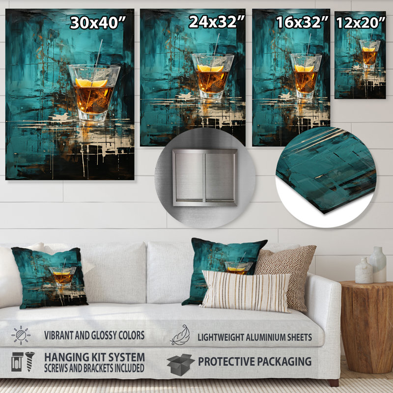 «Green Vesper Vibrance», art mural en métal, H 32 po x l 24 po x P 1 po