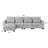5 - Piece Sectional Sofa With Ottoman-88887279