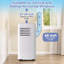 Climatiseur portatif 3 en 1 8 000 BTU - Refroidissement, déshumidificateur, ventilateur - Unité CA mobile silencieuse pour les pièces jusqu'à 420 pieds carrés Pi. - Télécommande, ensemble de fenêtre - Solution compacte pour la maison, le bureau, le dortoir