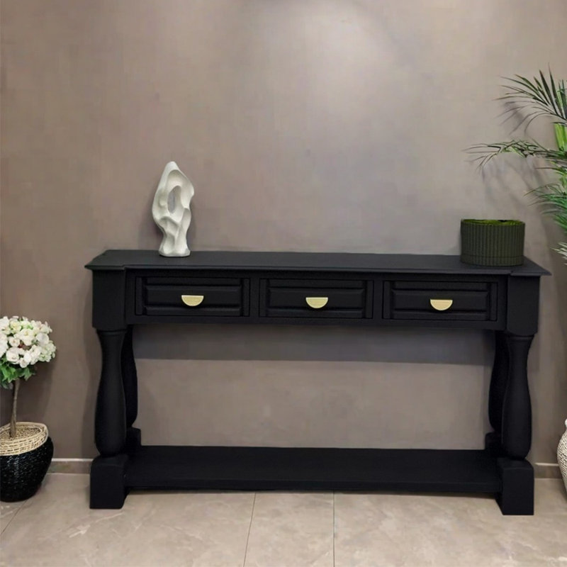 Retro Solid Wood Entryway Table